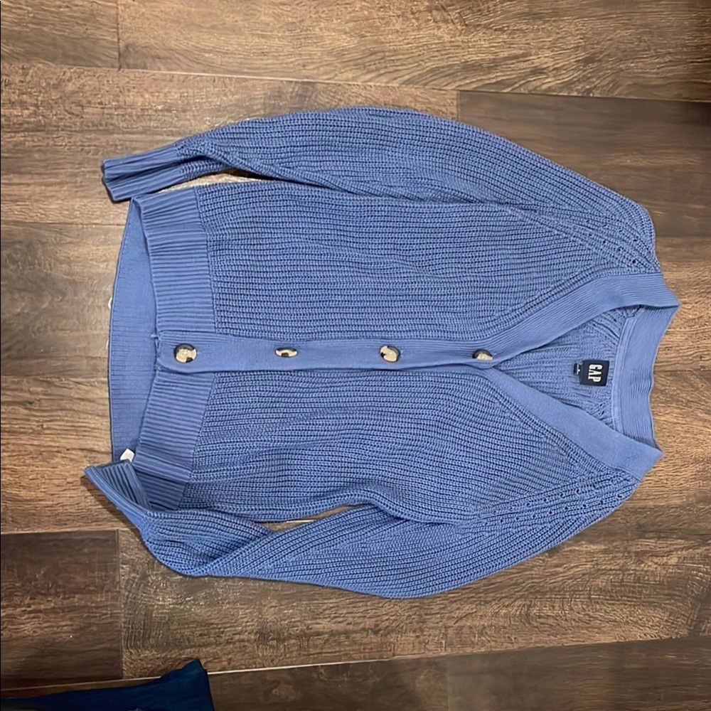GAP Blue Knit Cardigan